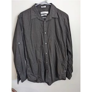 Calin Klein Black Print button up